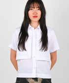 KATALYST 'Box' Blouse in White (Femme Cut)