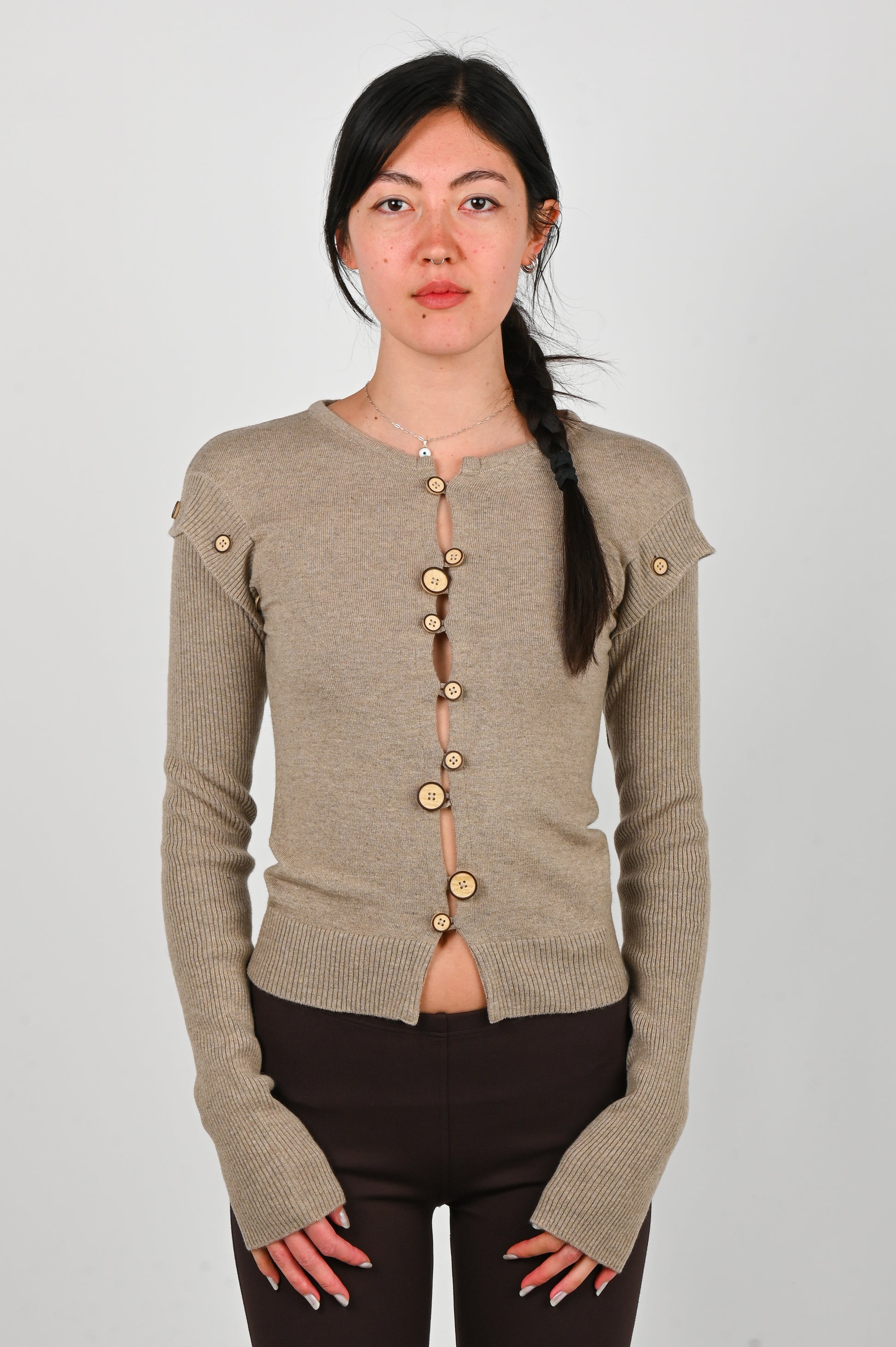 Kernemilk 'Caroline' Cardigan in Beige