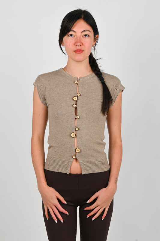 Kernemilk 'Caroline' Cardigan in Beige