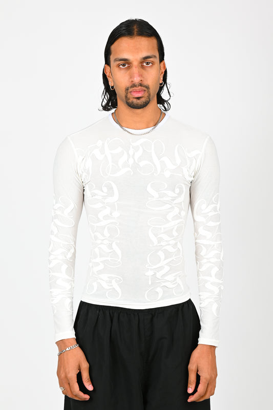 Posture Compression Long Sleeve in White