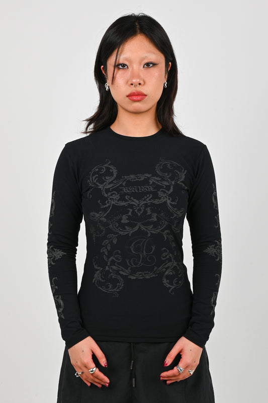 Posture 'Baroque' Compression Long Sleeve in Black