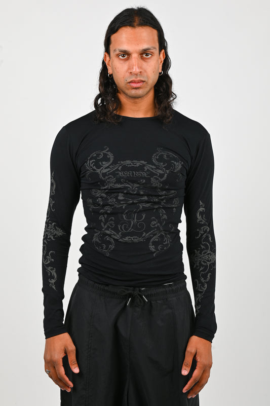 Posture 'Baroque' Compression Long Sleeve in Black