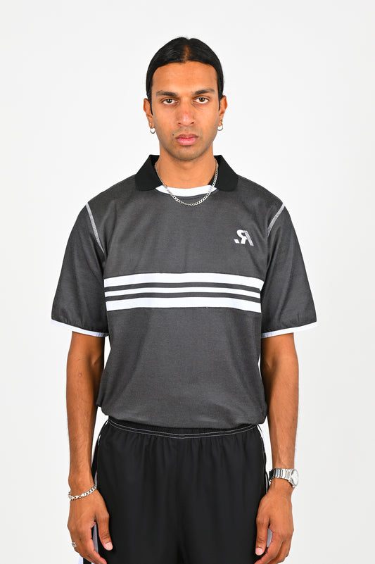 R.Sport Tennis Polo in Black