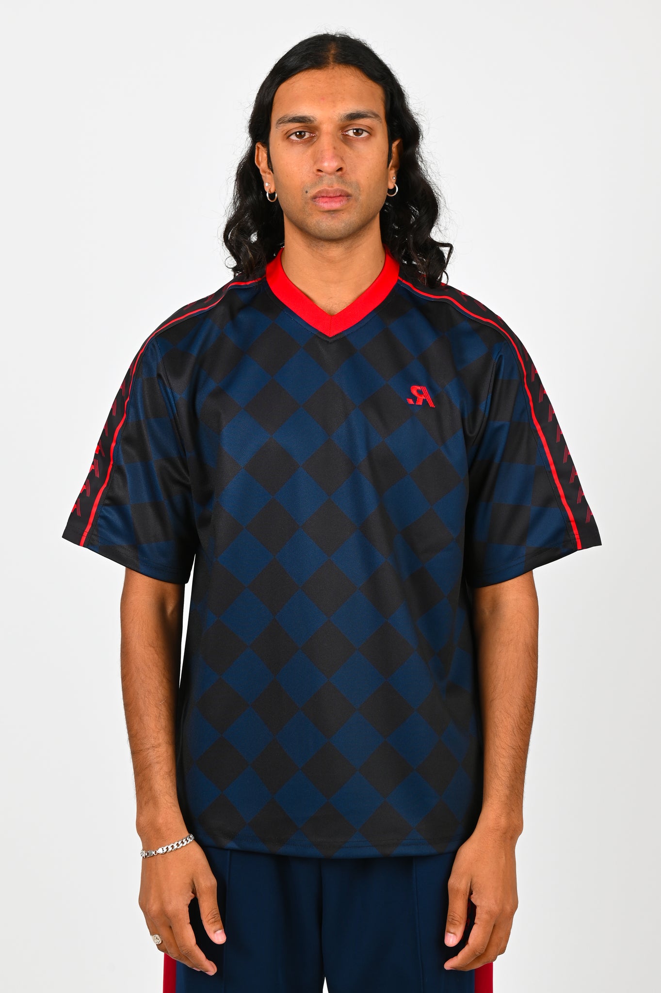 R.Sport 'Half Time' Training Top In Black Check