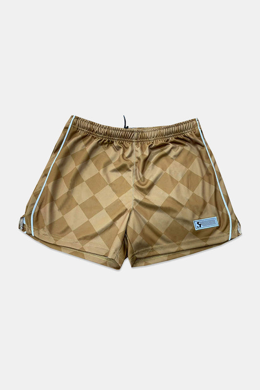 R.Sport 'Half Time' Match Day Shorts In Brown Check