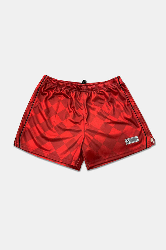 R.Sport 'Half Time' Match Day Shorts In Red Check
