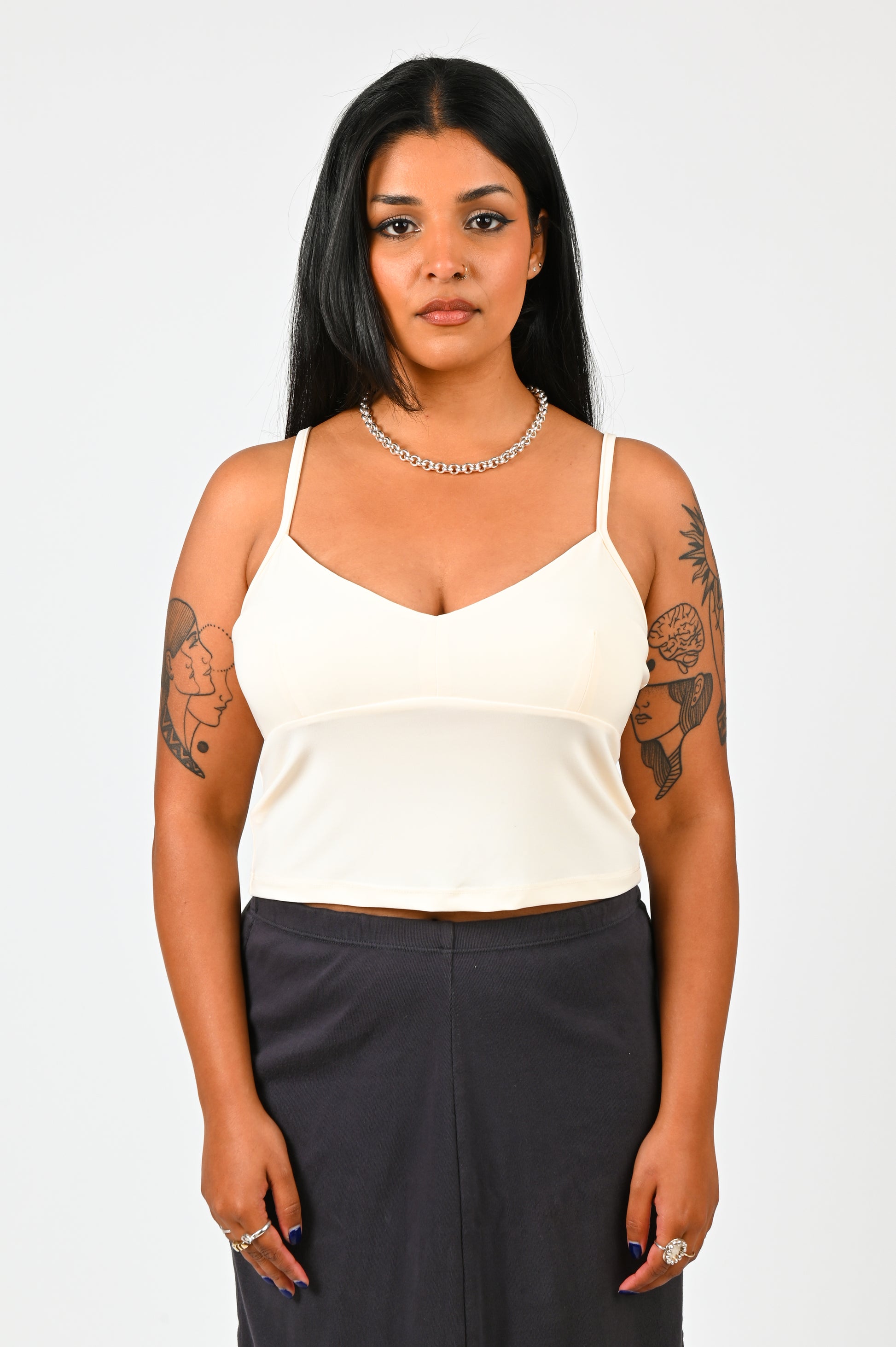 Sabi Staple Singlet in Cream