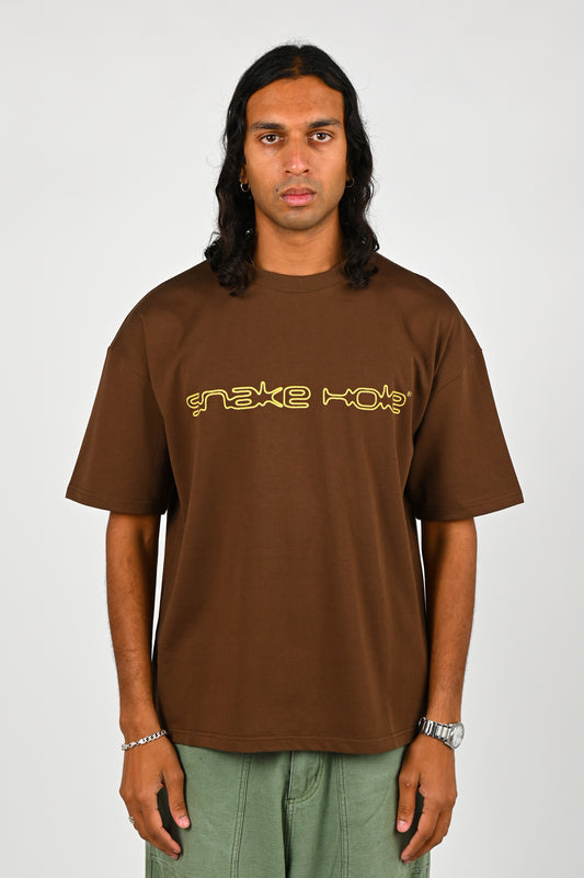 The Snake Hole 'Outta Space' Tee in Brown