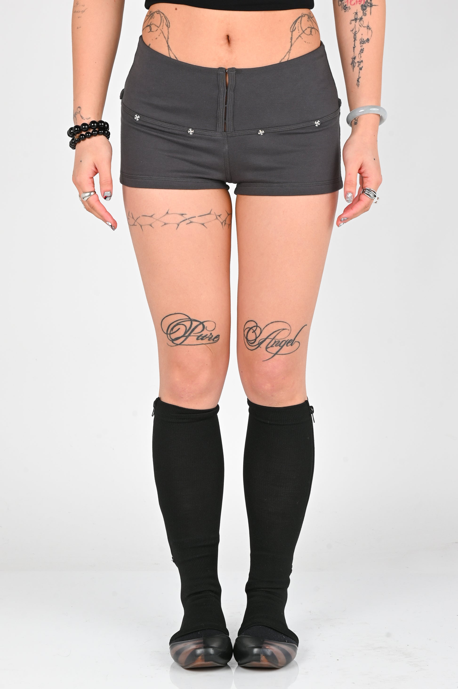 Toilè 'Layer' Micro Short in Charcoal