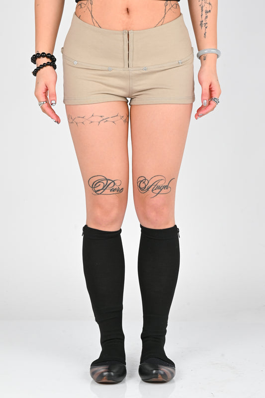 Toilè 'Layer' Micro Short in Khaki