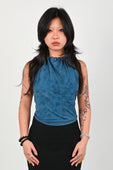 B-R-B 'Problems' Halter Top in Blue