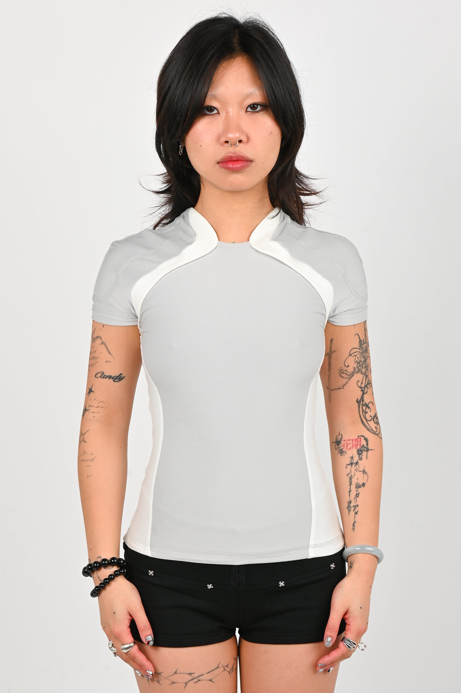 Toilè 'Armor' Reversible Baby Tee in Cloud