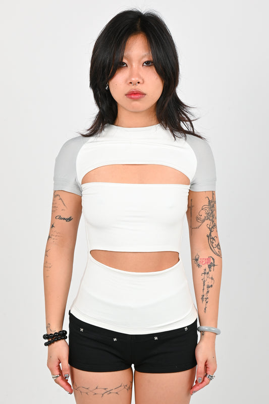 Toilè 'Armor' Reversible Baby Tee in Cloud