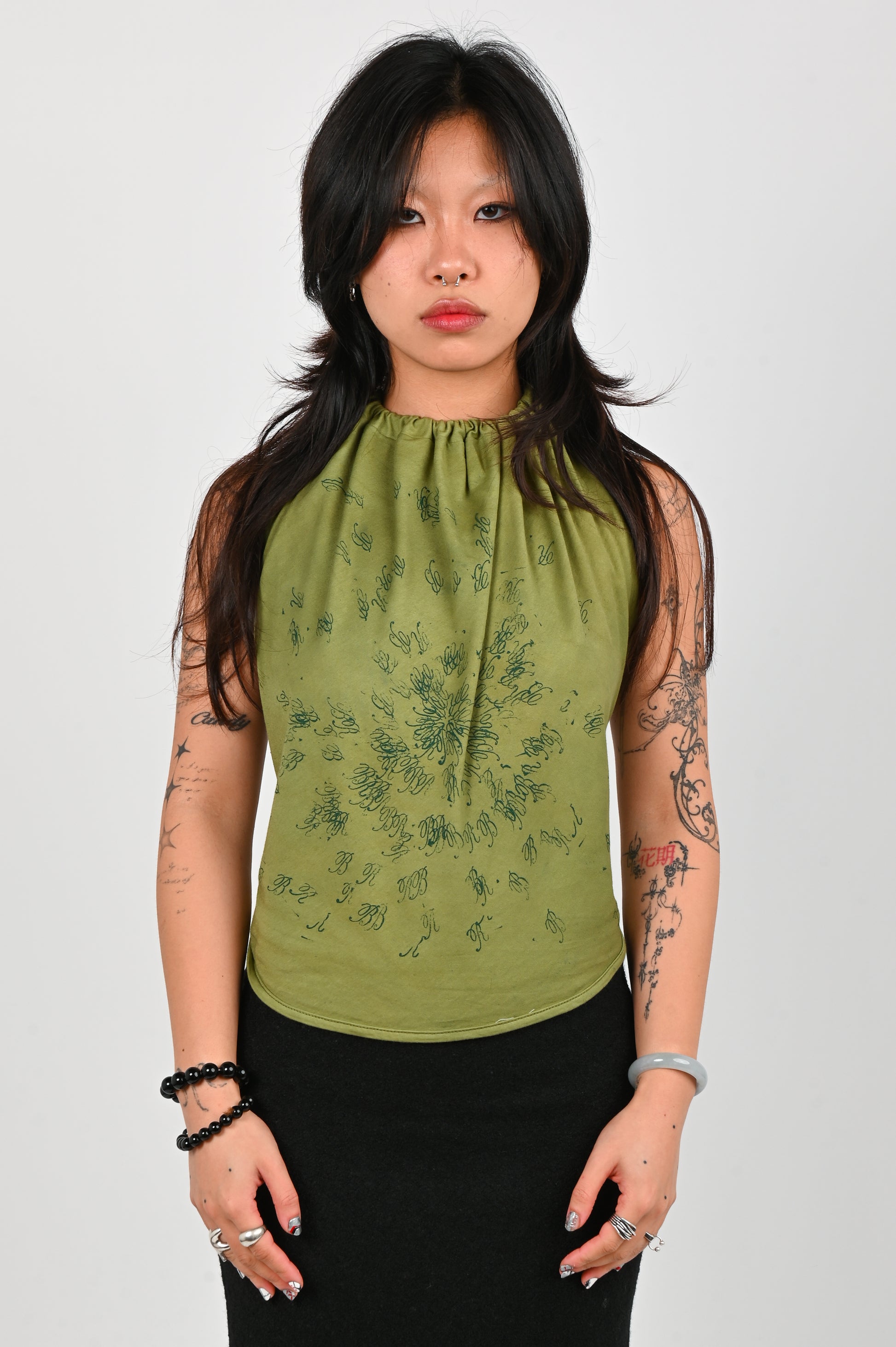 B-R-B 'Problems' Halter Top in Green