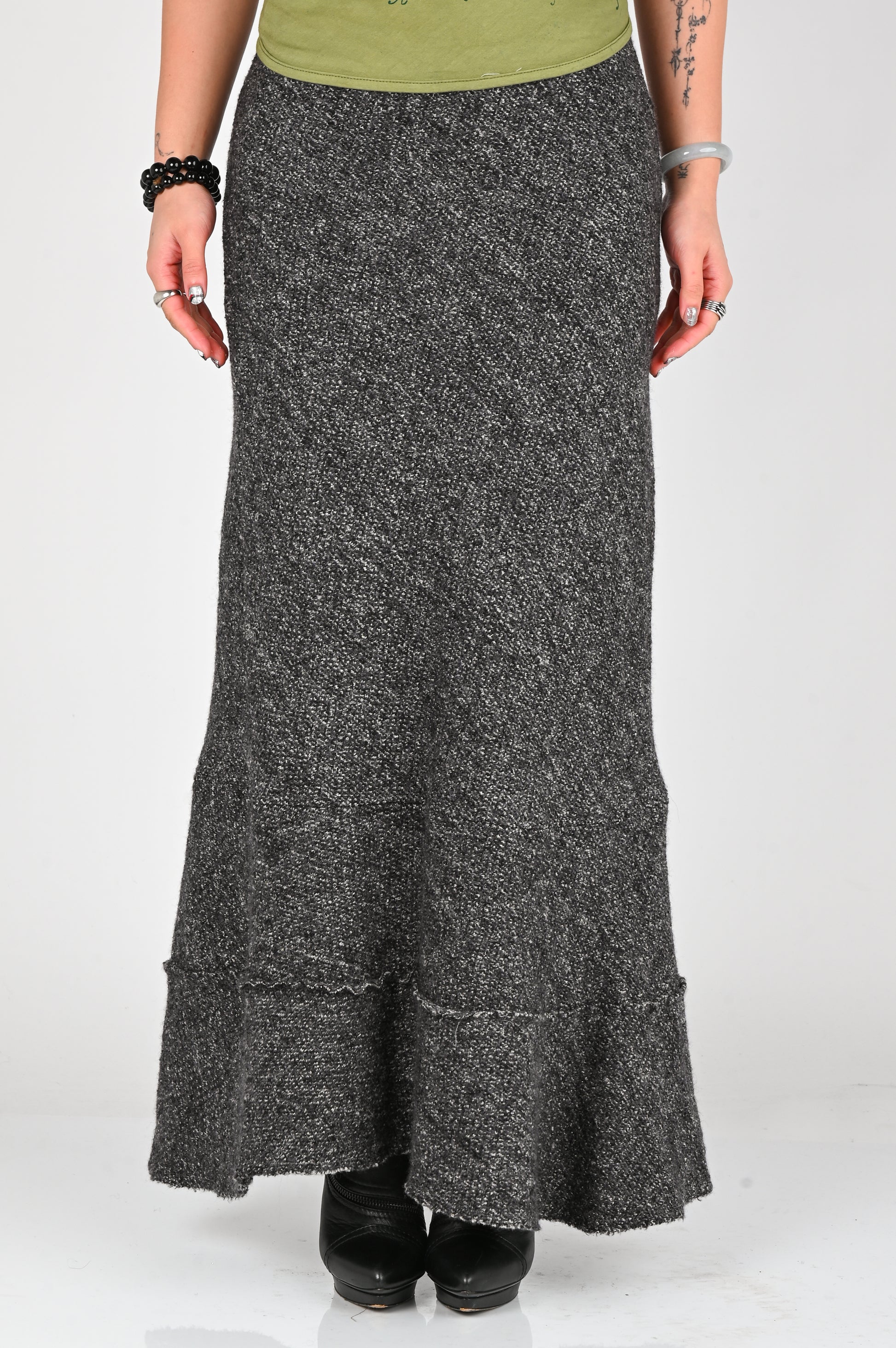 B-R-B 'Problems' Maxi Skirt in Mid Grey