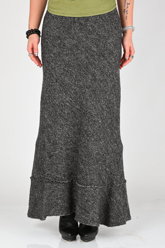 B-R-B 'Problems' Maxi Skirt in Mid Grey
