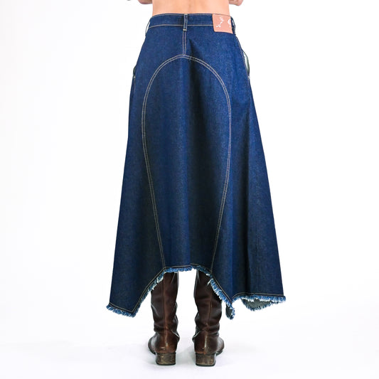 B-R-B 'Mormon Rodeo' Skirt In Indigo