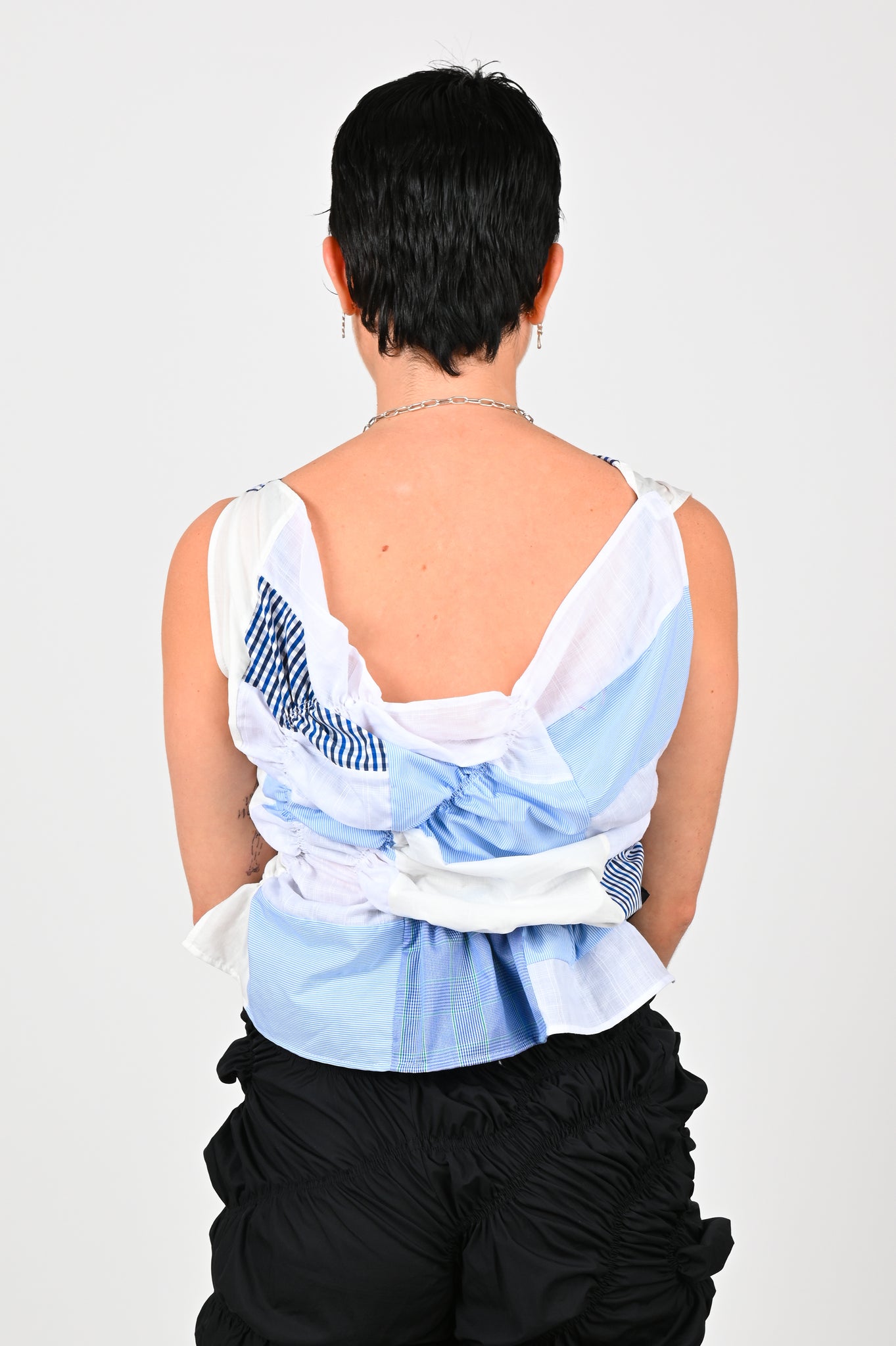 KATALYST 'Handkerchief' Top In Blue/White