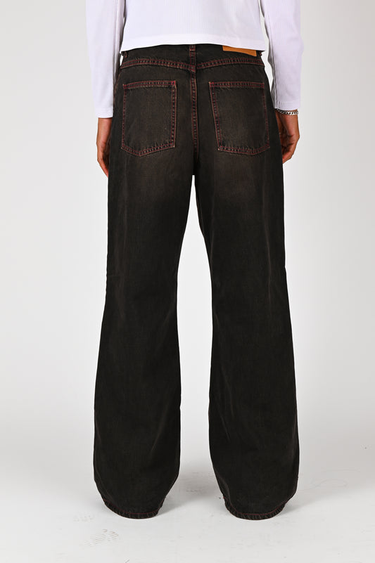 Pseushi Baggy Jeans in Mud Wash
