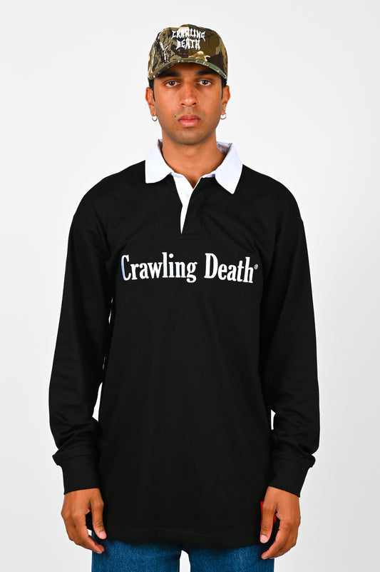 Crawling Death Embroidered Rugby Shirt