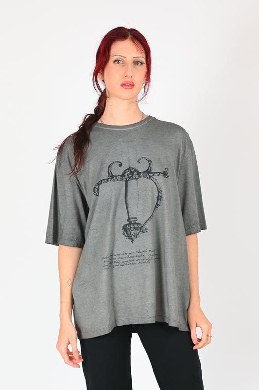 B-R-B 'Two Of Swords' T-Shirt In Grey