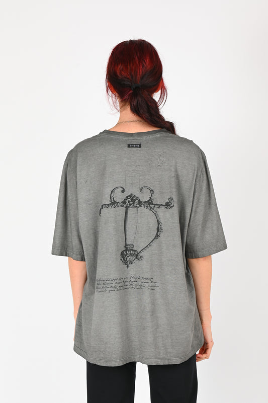 B-R-B 'Two Of Swords' T-Shirt In Grey
