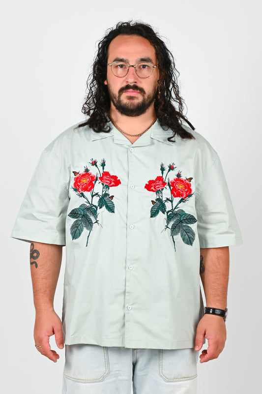 The Snake Hole 'Rose' Shirt In Powder Blue