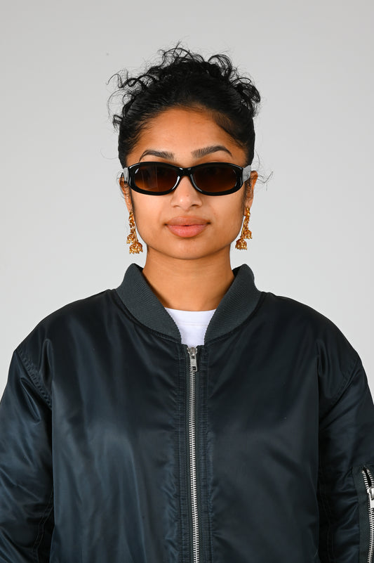 Gesture '001' Sunglasses In Black/Amber